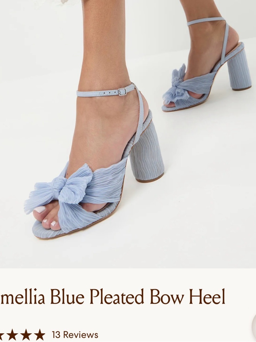 Loeffler Randall | Camellia blue Pleated Bow Heels Size 7